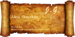 Jáni Gusztáv névjegykártya