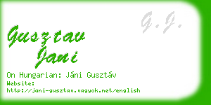 gusztav jani business card