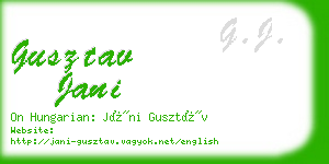 gusztav jani business card